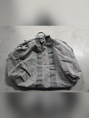 Vintage Army Kit Flyer Bag OD Green Canvas Duffle Bag